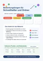 Vorschau - Anderer Materialtyp - Bewertungsbogen für Gesellschaftslehre GL (Schnellhefter und Ordner) - Deckblatt