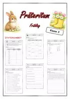 Vorschau - Unterrichtsreihen - Präteritum - Frühling Stationsarbeit - Deckblatt