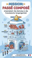 Vorschau - Arbeitsblätter - Le Passé Composé: differenziertes Arbeitsblatt (G, M, E) - Deckblatt
