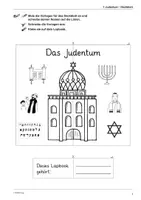 Vorschau - Stundenentwürfe - Lapbook: Judentum - Gestaltungsvorlagen für Klappbücher - Seite 1