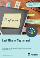 Vorschau - Stundenentwürfe - Last Minute: The gerund - Schnelle Unterrichtsvorbereitung - Deckblatt