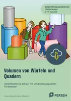 Vorschau - Arbeitsblätter - Volumen von Würfeln und Quadern - Arbeitsblätter für Schüler mit sonderpädagogischem Förderbedarf - Deckblatt