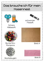 Vorschau - Stationenlernen - Osternest basteln – Hase aus Papier | Vorlage & Anleitung - Seite 1