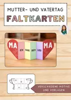Vorschau - Mal- und Bastelvorlagen - Klappbare Grußkarten - Muttertag und Vatertag - Deckblatt