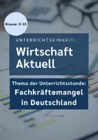 Vorschau - Arbeitsblätter - Stunde 3 – Gruppenpuzzle: Fachkräftemangel - Deckblatt