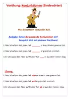 Vorschau - Merkblätter - Konjunktioen einsetzen (Merkwissen) - Seite 1