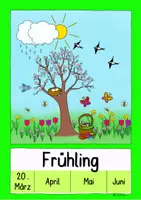 Vorschau - Arbeitsblätter - Die 4 Jahreszeiten – Grundschule (Poster für den Klassenraum) - Seite 1