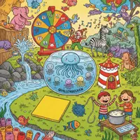 Vorschau - Arbeitsblätter - Wimmelbild mit Gucklochmethode zum Anlaut Q mit differenziertem Material für die Klassen 1 bis 3 - Deckblatt