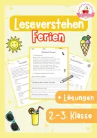 Vorschau - Arbeitsblätter - Deutsch Leseverstehen Ferien (Klasse 2–3) - Deckblatt