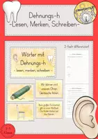 Vorschau - Arbeitsblätter - Lesen-Merken-Schreiben Dehnungs-h Klasse 3/4 - Deckblatt