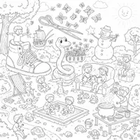 Vorschau - Arbeitsblätter - Wimmelbild mit Gucklochmethode zum Anlaut S mit differenziertem Material für die Klassen 1 bis 3 - Seite 1