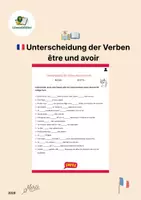 Vorschau - Arbeitsblätter - Être oder Avoir? – Übungsblatt zur Anwendung (+ Lösungen) - Deckblatt