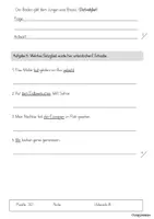 Vorschau - Arbeitsblätter - Lernzielkontrolle Grammatik - Wortarten, Satzglieder - Seite 3