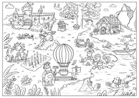Vorschau - Arbeitsblätter - Wimmelbild | Buchstabeneinführung B | Erstes Schreiben und Lesen - Seite 3