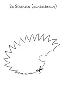 Vorschau - Mal- und Bastelvorlagen - Herbst Igel - Schablonen zum Basteln und Ausmalbild - Seite 2