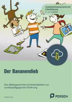 Vorschau - Arbeitsblätter - Bildergeschichte zur sonderpädagogischen Förderung - Bananendieb - Deckblatt