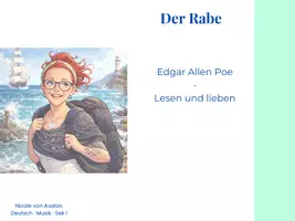 Vorschau - Arbeitsblätter - Gedicht Der Rabe Edgar Allen Poe - Deckblatt