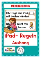 Vorschau - Poster - Unsere iPad Regeln. Karten für den Aushang - Deckblatt