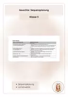 Vorschau - Unterrichtsreihen - Gewichte Sequenzplanung - Deckblatt