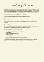 Vorschau - Arbeitsblätter - Leseübung - Sommer 1.-2. Klasse - Seite 1