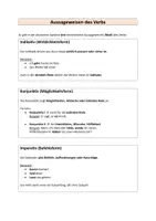 Vorschau - Stundenentwürfe - Konjunktiv-Paket: Aussagemodi, Bildung und Anwendung von Konjunktiv I und II - Deckblatt