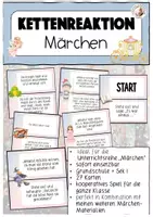Vorschau - Spiele - Kettenreaktion Märchen Deutsch Grundschule Sek I Lesespiel - Deckblatt