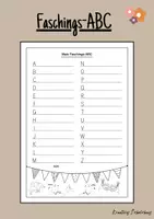 Vorschau - Arbeitsblätter - 🎉 Faschings-ABC & Faschingsgeschichte (Klasse 3-6) - Deckblatt