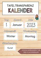 Vorschau - Präsentationen/Tafelbilder - Tafelmaterial Kalender - Tage / Monate / Jahr - (deutsch) - Deckblatt