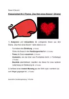 Vorschau - Klassenarbeiten - Klassenarbeit Szenenanalyse- und -interpretation ,,Das Herz eines Boxers" - Deckblatt