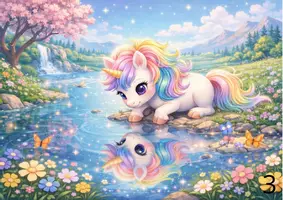 Aperçu - Cartes / Images - La licorne aux couleurs magiques - Page 2
