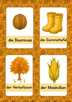 Vorschau - Bildkarten - Wortschatzkarten Herbst - Deckblatt