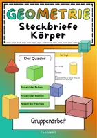 Vorschau - Arbeitsblätter - Geometrie: Steckbriefe Körper (Gruppenarbeit) - Deckblatt