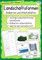 Vorschau - Arbeitsblätter - Landschaftsformen verstehen – Grundschule (Bildkarten & Arbeitsblätter) - Deckblatt