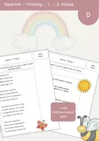Vorschau - Arbeitsblätter - Gedichte Anfangsaufgaben - Frühling - 1. und 2. Klassen - Deckblatt