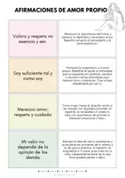 Vista previa - Hojas de trabajo - AFIRMACIONES - página 1
