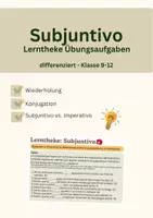 Vorschau - Arbeitsblätter - Materialpaket: Spanisch: El Subjuntivo (Klasse 9-12) - differenziert - Grammatikübersicht, Übungen, Lösungen - Seite 1