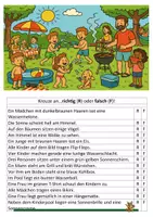Vorschau - Arbeitsblätter - Lesen/Entscheidungsfragen "Sommer" - Seite 3