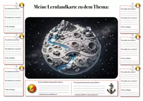 Vorschau - Anderer Materialtyp - BONUS Lernlandkarten 3D Planeten - Seite 1