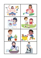 Vorschau - Arbeitsblätter - Wort-Bild-Karten "chores at home" - Seite 2