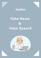 Vorschau - Präsentationen/Tafelbilder - Medien: Fake News & Hate Speech - Deckblatt