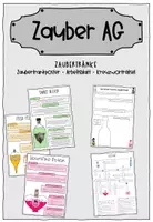 Vorschau - Spiele - Zauber AG - Zaubertrankposter + AB + Kreuzworträtsel - Deckblatt
