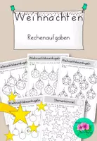 Vorschau - Arbeitsblätter - Weihnachtsaufgaben Mathe 🎄- differenziert - Deckblatt