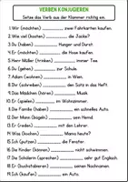 Vorschau - Arbeitsblätter - Konjugation deutscher Verben - Seite 1