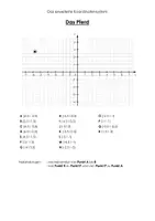 Vorschau - Stationenlernen - erweitertes Koordinatensystem "Das Pferd" (differenziert) - Seite 1