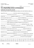 Vorschau - Arbeitsblätter - Tü 1 Regelmäßige Verben auf -er konjugieren - Deckblatt