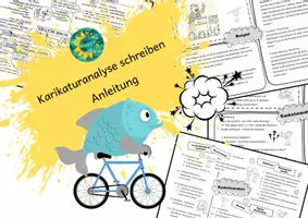 Vorschau - Arbeitsblätter - Karikaturanalyse schreiben - Anleitung - Deckblatt