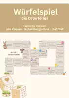 Vorschau - Spiele - Würfelspiel "Meine Osterferien" - alle Klassen - deutsche Version - Deckblatt