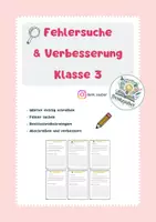 Vorschau - Arbeitsblätter - Rechtschreibstrategien (Fehlersuche und Verbesserung) Klasse 3 - Deckblatt