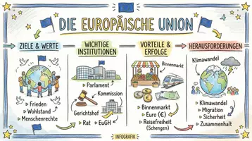 Vorschau - Arbeitsblätter - Arbeitsblatt zum Thema "Europäische Union" + Onlineübung & MP3 + Mindmap + Infografik - Seite 2