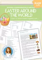 Vorschau - Arbeitsblätter - Easter Around the World – Lily's Journey | Reading Comprehension (Oster Aufgaben) - Deckblatt